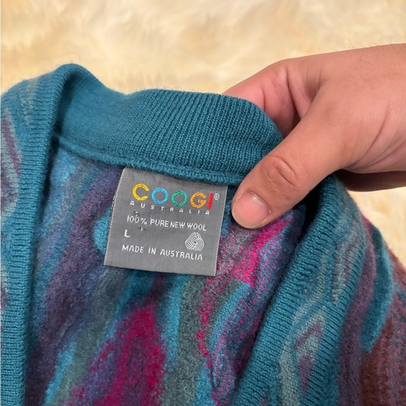 COOGI Multicolor Patterned Cardigan Sweater - Picture 5 of 13